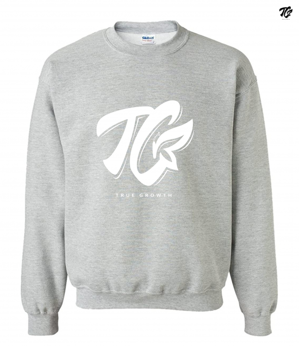 true growth sweaters white logo